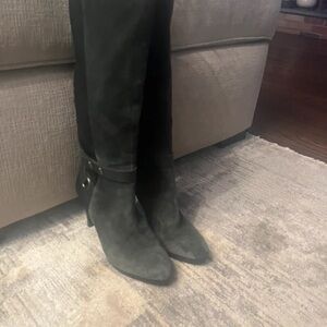 Tahari Charcoal Over the Knee Boots